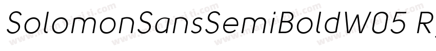 SolomonSansSemiBoldW05 Rg Regular字体转换